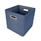 John Louis Home Fabric Bins, Tweed, Navy Blue, 11 in W BIN-C-T05 - alternate 1